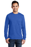 B&J Surveying, Inc. - Port & Company Long Sleeve Essential Pocket Tee